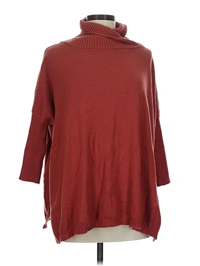 Pre-owned Assorted Brands Turtleneck Sweater In Burgundy