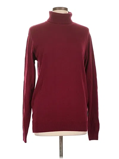 Pre-owned Assorted Brands Turtleneck Sweater In Burgundy