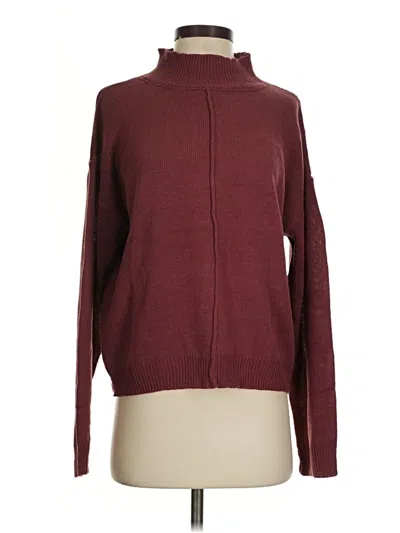 Pre-owned Assorted Brands Turtleneck Sweater In Burgundy