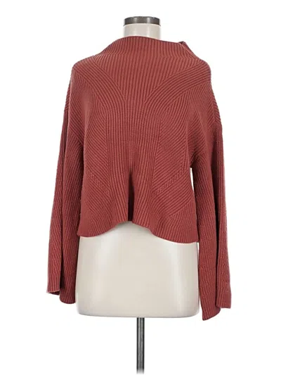 Pre-owned Assorted Brands Turtleneck Sweater In Burgundy