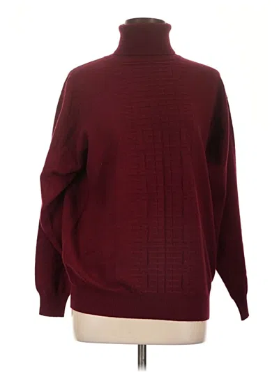 Pre-owned Assorted Brands Turtleneck Sweater In Burgundy