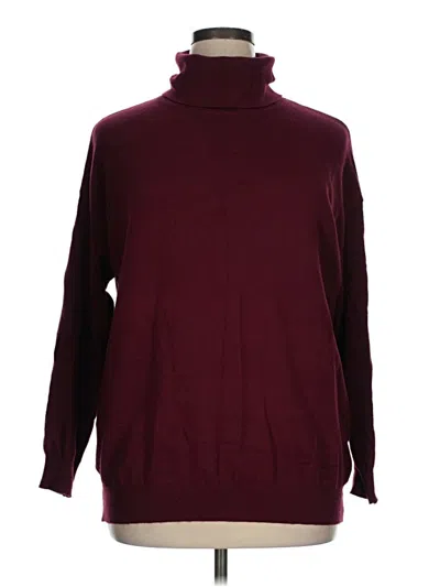 Pre-owned Assorted Brands Turtleneck Sweater In Burgundy