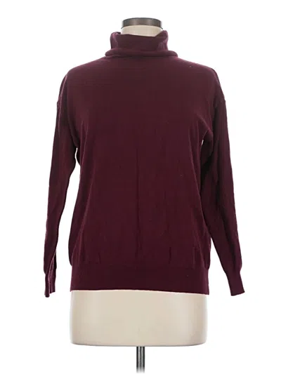 Pre-owned Assorted Brands Turtleneck Sweater In Burgundy