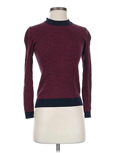 Pre-owned Assorted Brands Turtleneck Sweater In Burgundy