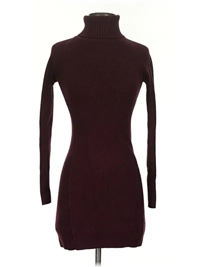 Pre-owned Assorted Brands Turtleneck Sweater In Burgundy