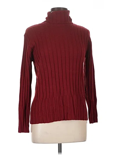 Pre-owned Assorted Brands Turtleneck Sweater In Burgundy