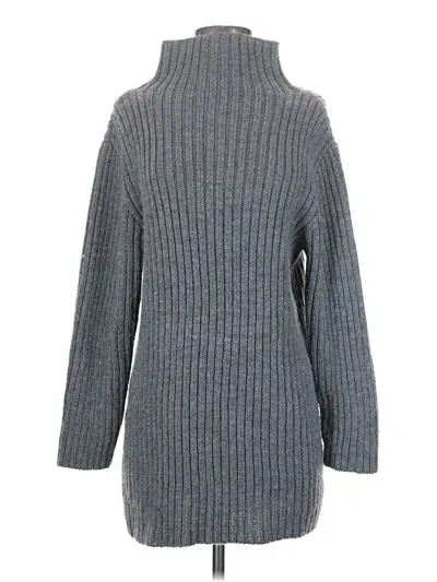 Pre-owned Assorted Brands Turtleneck Sweater In Gray
