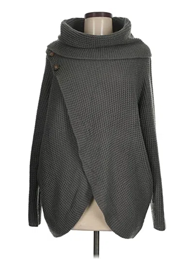 Pre-owned Assorted Brands Turtleneck Sweater In Gray