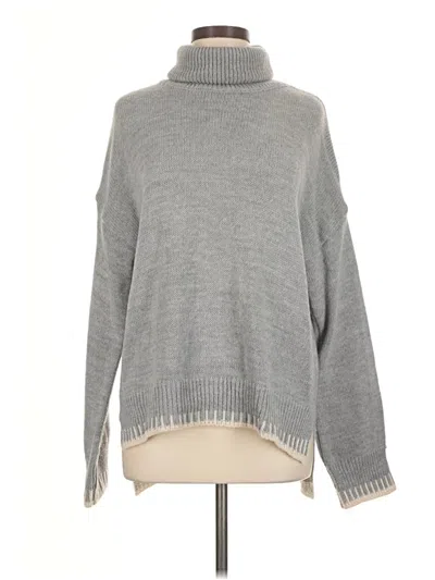 Pre-owned Assorted Brands Turtleneck Sweater In Gray