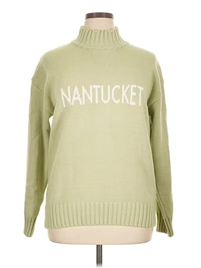 Pre-owned Assorted Brands Turtleneck Sweater In Green