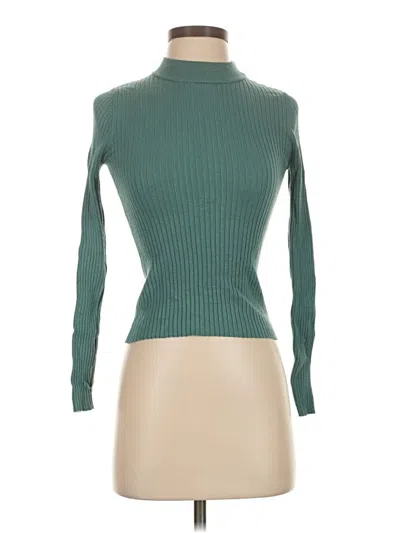 Pre-owned Assorted Brands Turtleneck Sweater In Green