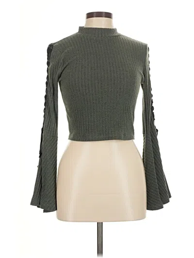 Pre-owned Assorted Brands Turtleneck Sweater In Green