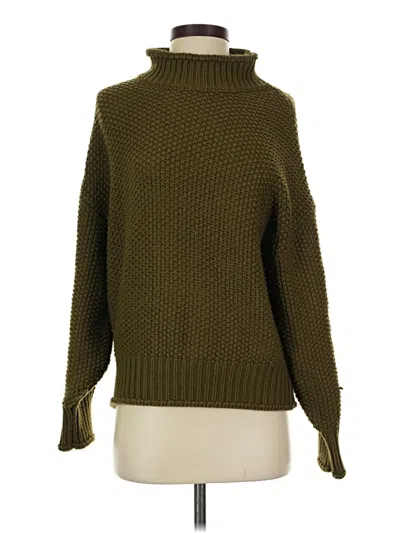 Pre-owned Assorted Brands Turtleneck Sweater In Green