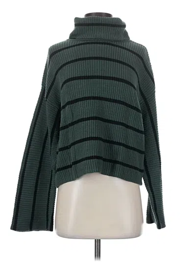 Pre-owned Assorted Brands Turtleneck Sweater In Green