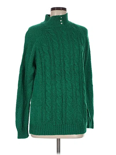 Pre-owned Assorted Brands Turtleneck Sweater In Green