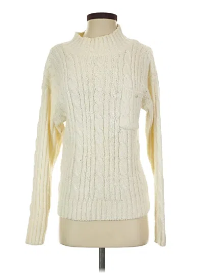 Pre-owned Assorted Brands Turtleneck Sweater In Ivory