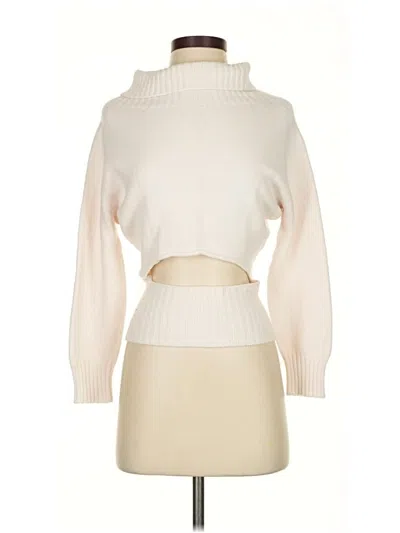 Pre-owned Assorted Brands Turtleneck Sweater In Ivory