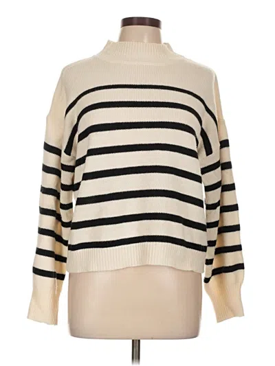 Pre-owned Assorted Brands Turtleneck Sweater In Ivory