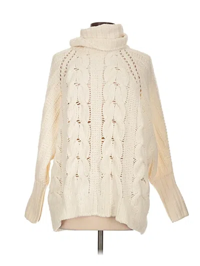 Pre-owned Assorted Brands Turtleneck Sweater In Ivory