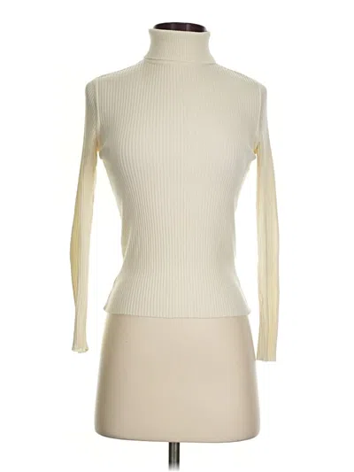Pre-owned Assorted Brands Turtleneck Sweater In Ivory