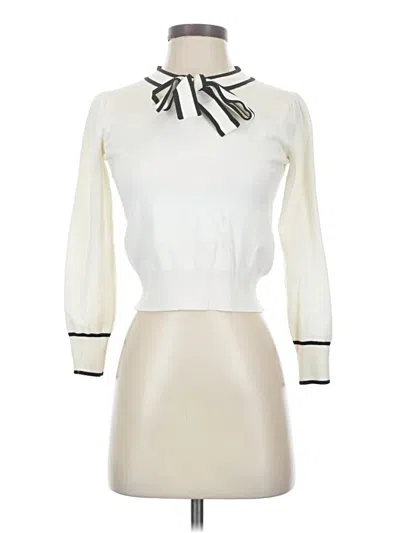 Pre-owned Assorted Brands Turtleneck Sweater In Ivory