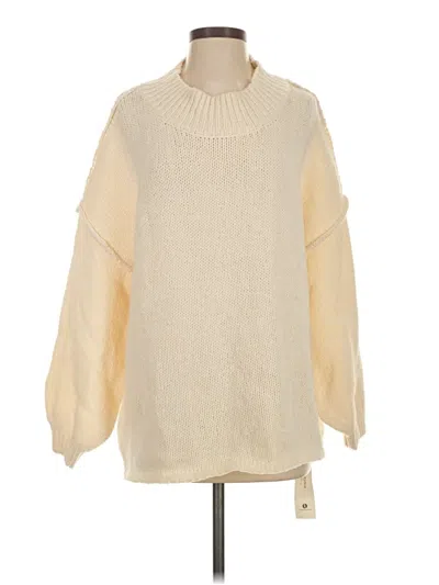 Pre-owned Assorted Brands Turtleneck Sweater In Ivory