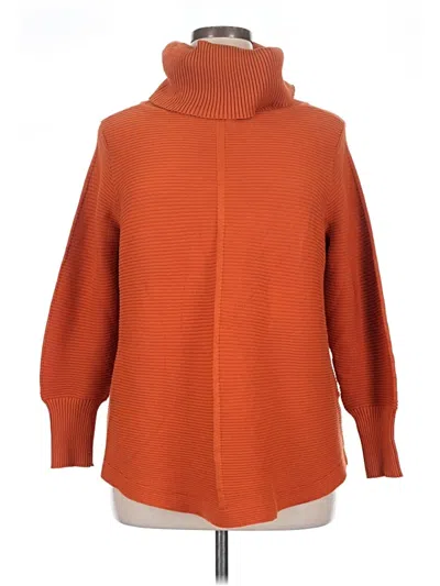 Pre-owned Assorted Brands Turtleneck Sweater In Orange