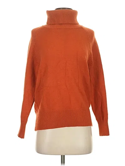 Pre-owned Assorted Brands Turtleneck Sweater In Orange