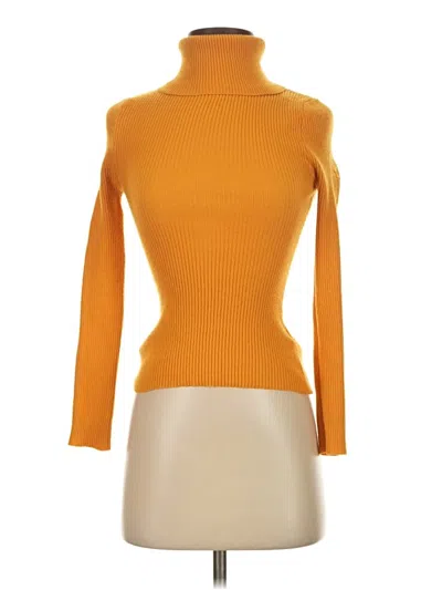 Pre-owned Assorted Brands Turtleneck Sweater In Orange