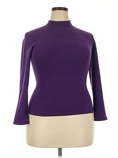Pre-owned Assorted Brands Turtleneck Sweater In Purple