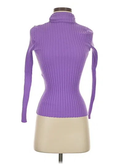 Pre-owned Assorted Brands Turtleneck Sweater In Purple
