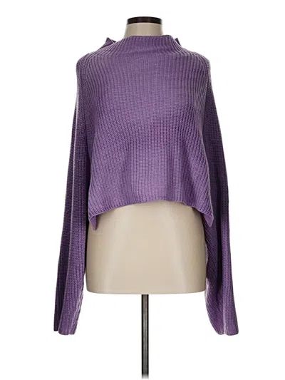 Pre-owned Assorted Brands Turtleneck Sweater In Purple