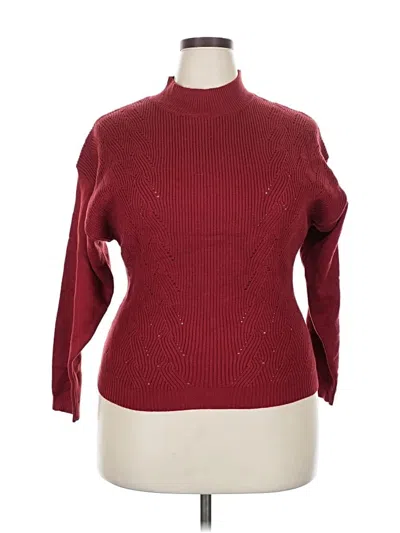 Pre-owned Assorted Brands Turtleneck Sweater In Red