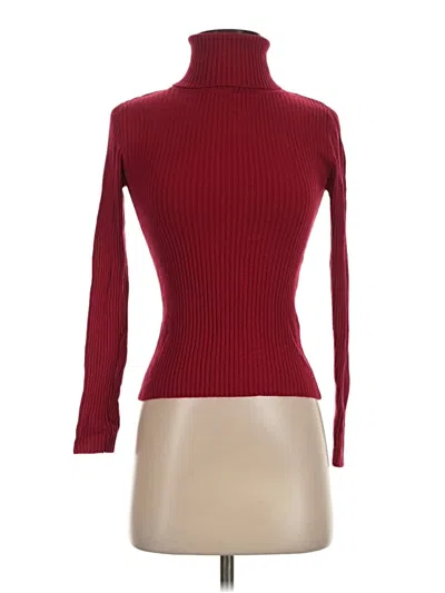 Pre-owned Assorted Brands Turtleneck Sweater In Red