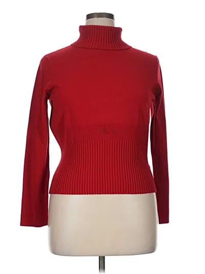 Pre-owned Assorted Brands Turtleneck Sweater In Red