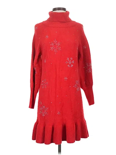 Pre-owned Assorted Brands Turtleneck Sweater In Red