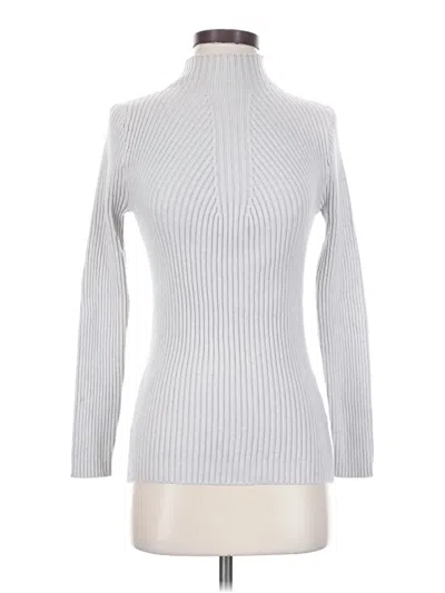 Pre-owned Assorted Brands Turtleneck Sweater In Silver