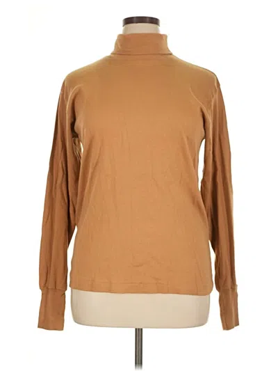 Pre-owned Assorted Brands Turtleneck Sweater In Tan