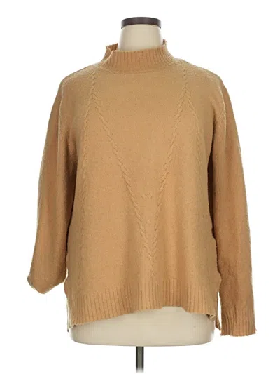 Pre-owned Assorted Brands Turtleneck Sweater In Tan