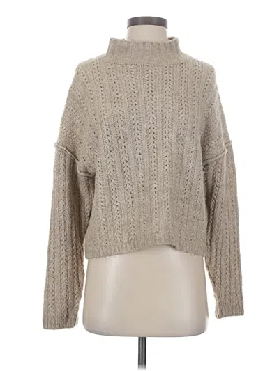 Pre-owned Assorted Brands Turtleneck Sweater In Tan