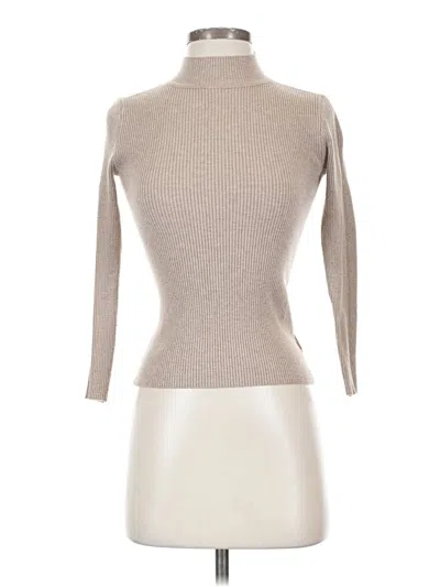 Pre-owned Assorted Brands Turtleneck Sweater In Tan