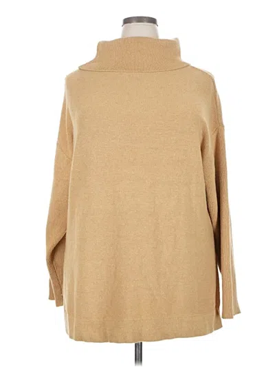 Pre-owned Assorted Brands Turtleneck Sweater In Tan