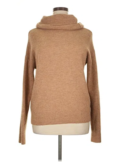 Pre-owned Assorted Brands Turtleneck Sweater In Tan