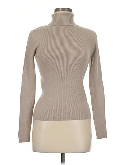 Pre-owned Assorted Brands Turtleneck Sweater In Tan