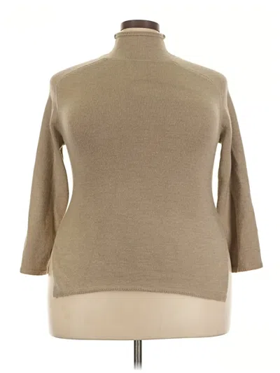 Pre-owned Assorted Brands Turtleneck Sweater In Tan