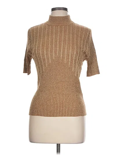 Pre-owned Assorted Brands Turtleneck Sweater In Tan