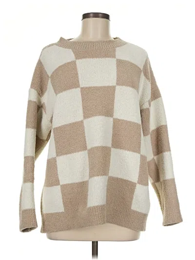 Pre-owned Assorted Brands Turtleneck Sweater In Tan