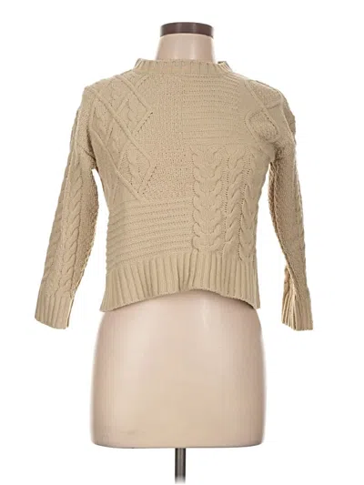 Pre-owned Assorted Brands Turtleneck Sweater In Tan