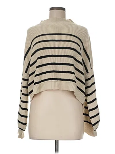 Pre-owned Assorted Brands Turtleneck Sweater In Tan