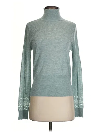 Pre-owned Assorted Brands Turtleneck Sweater In Teal